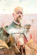 Malczewski, Jacek Self-Portrait in Armor France oil painting artist